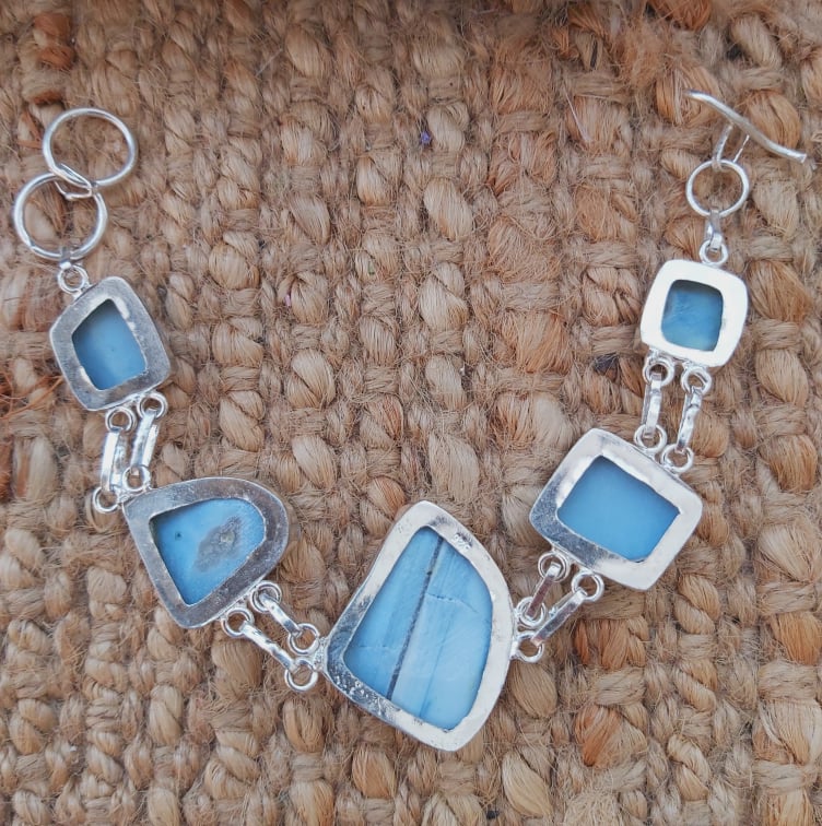 Angelic Owyhee Blue Opal Bracelet 21 cm (E1935)