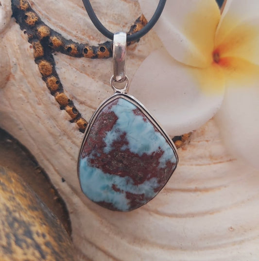 Larimar Goddess Pendant Necklace (E1977)