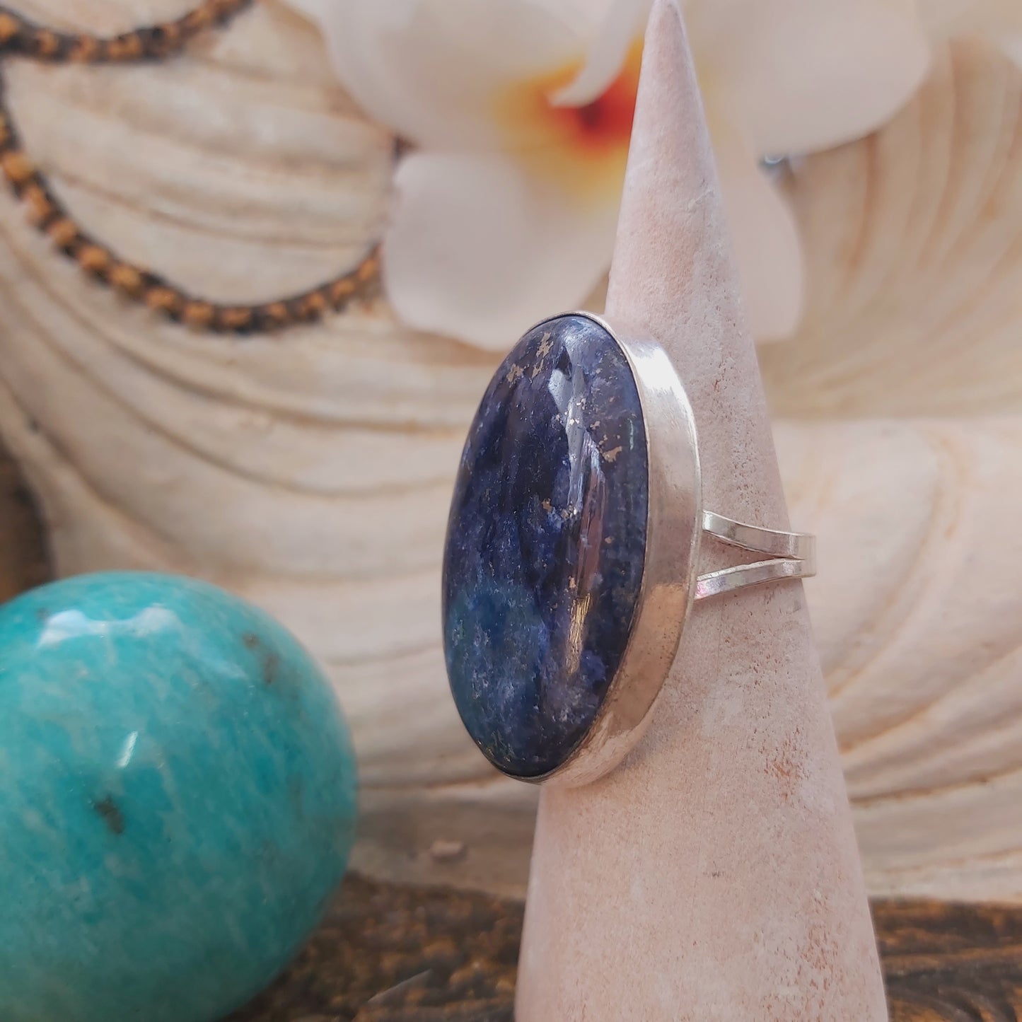 Lapis Lazuli Self Expression Gemstone Ring Size US 8.5 (E2188)