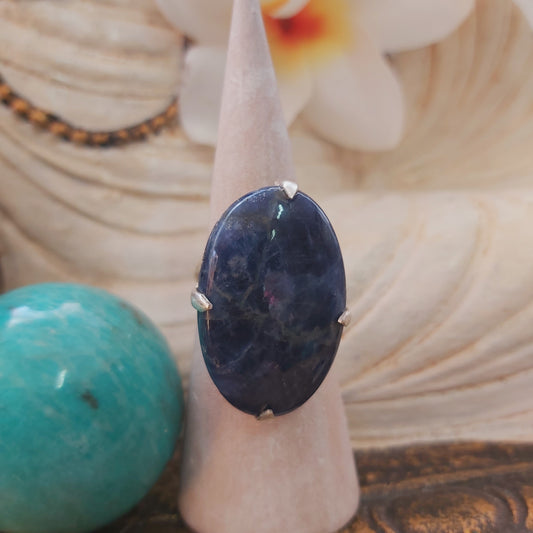 Sodalite Intuition & Self-Trust Gemstone Ring US 7 (E2203)