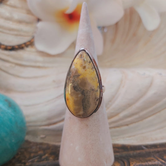 Bumblebee Jasper Gemstone Ring Size US 6 (E2206)