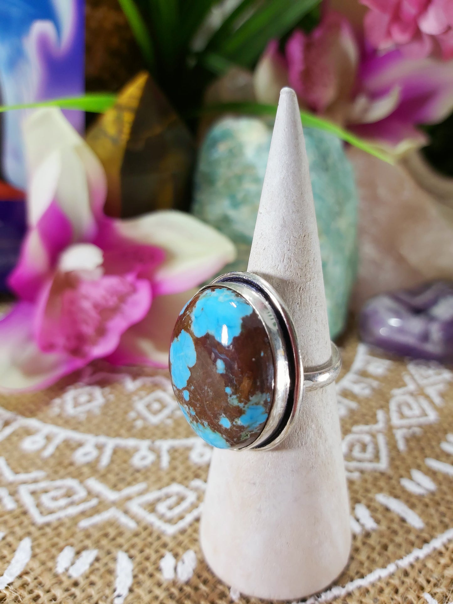 Turquoise Acceptance Ring Size US 7 (E237)