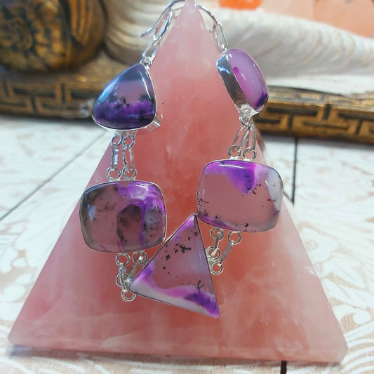 Dendritic Opal Gemstone Bracelet 20 cm (E2497)