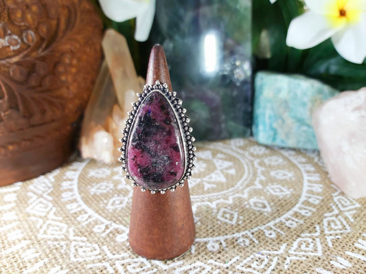 Rhodonite Self-Worth Ring Size US 8.5 (E796)