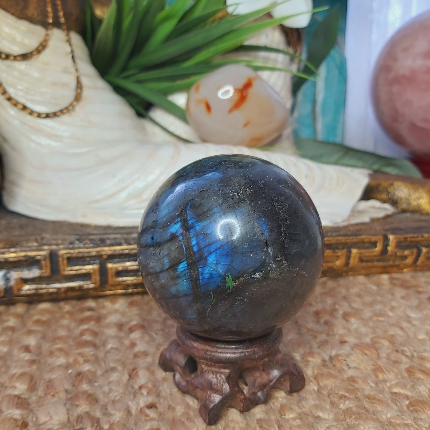 Labradorite Psychic Sphere Crystal 429 gms (GEM164)