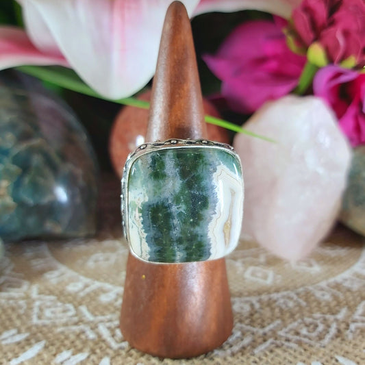 Agate Physical Well Being & Balance Ring US 9.5 (E1232)