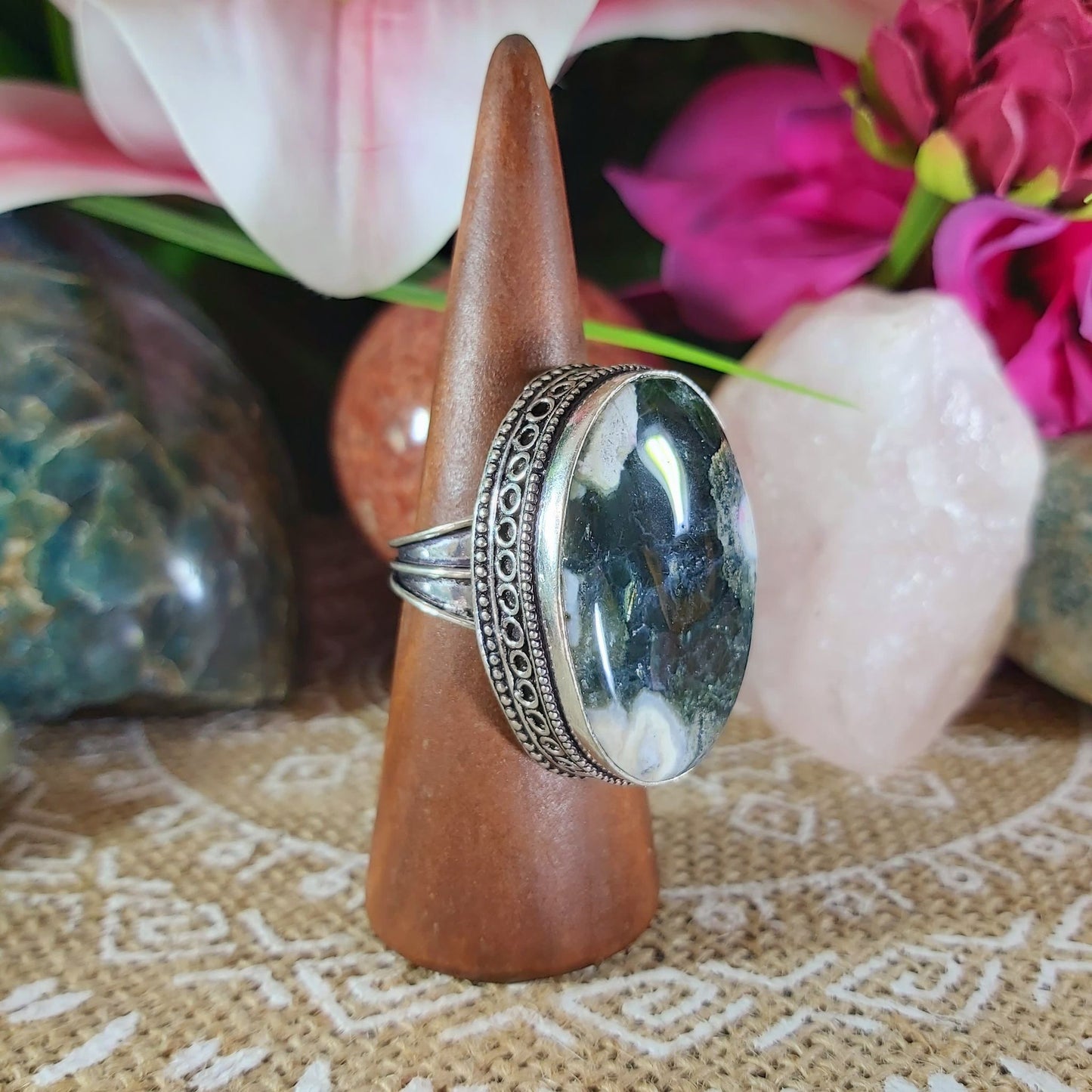 Agate Physical Well Being & Balance Ring US 10 (E1234)