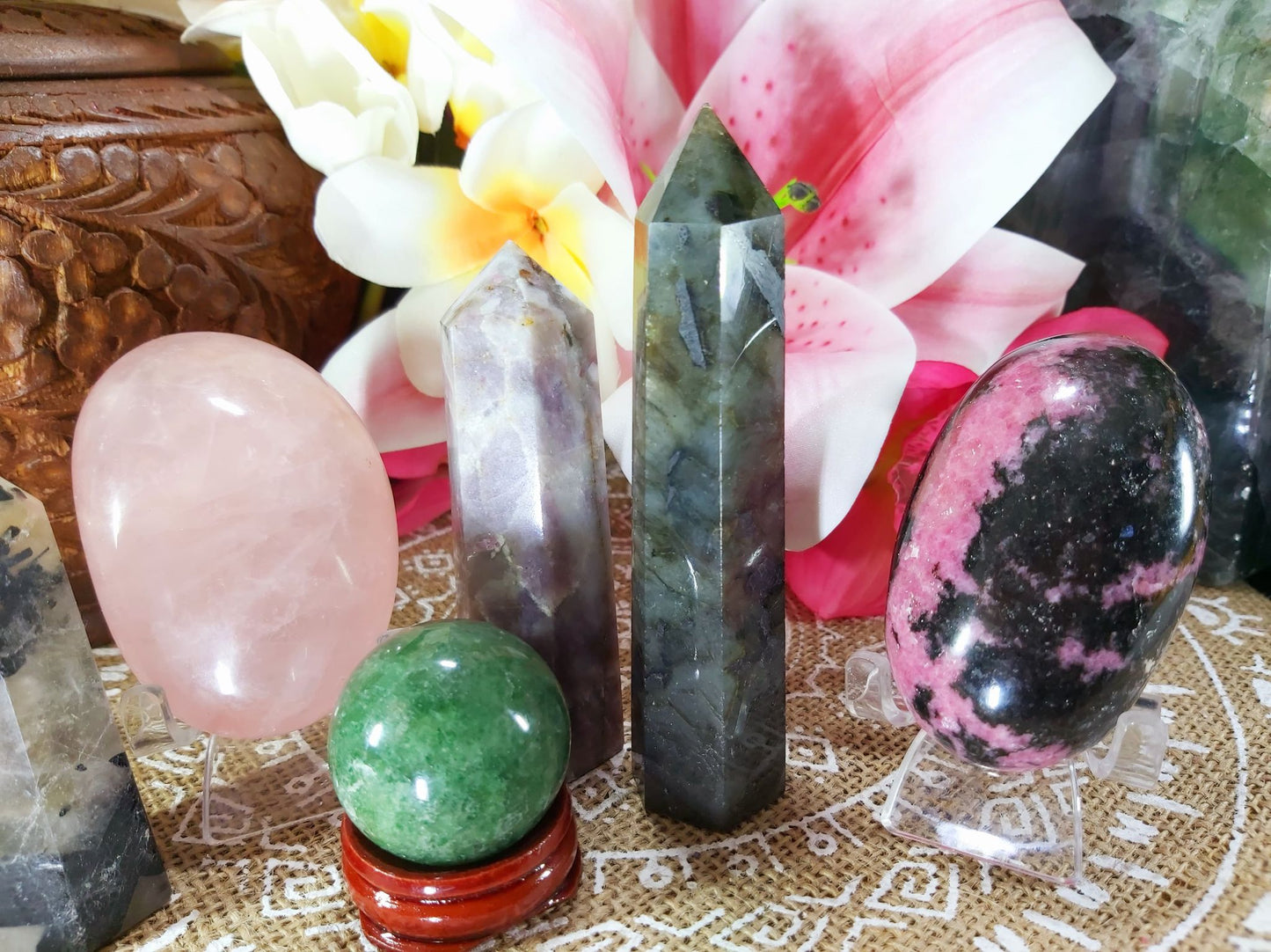 Heart, Base, & Third Eye Chakra Crystal Pack Of 6 (#6)