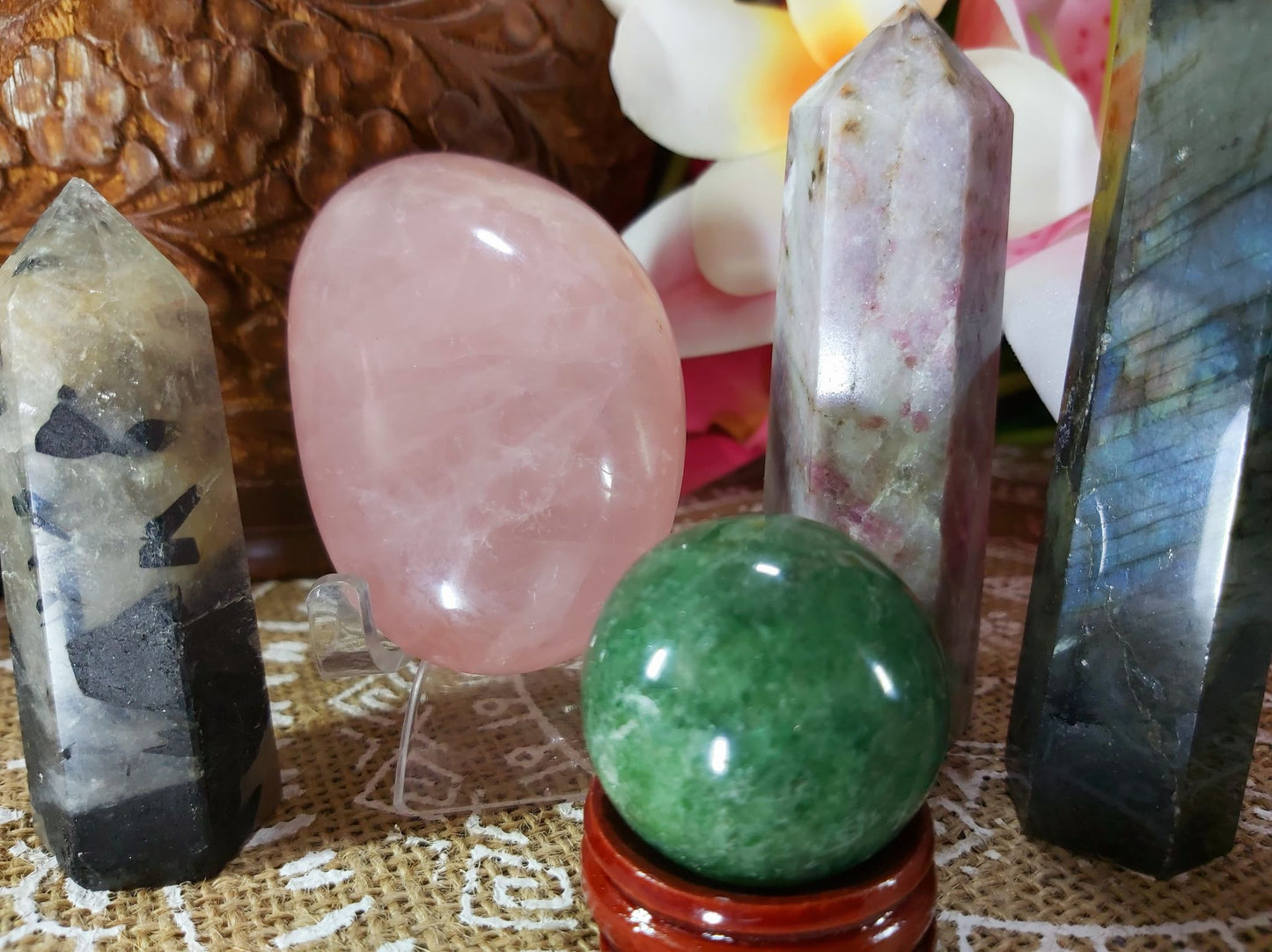 Heart, Base, & Third Eye Chakra Crystal Pack Of 6 (#6)