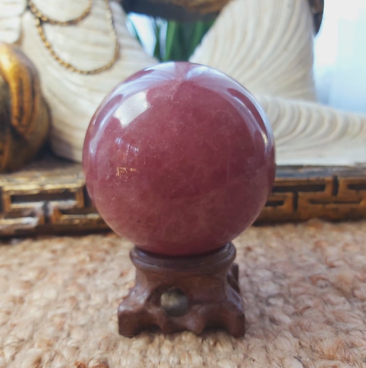 Strawberry Quartz Joyful Crystal Sphere 393 gms (GEM211)