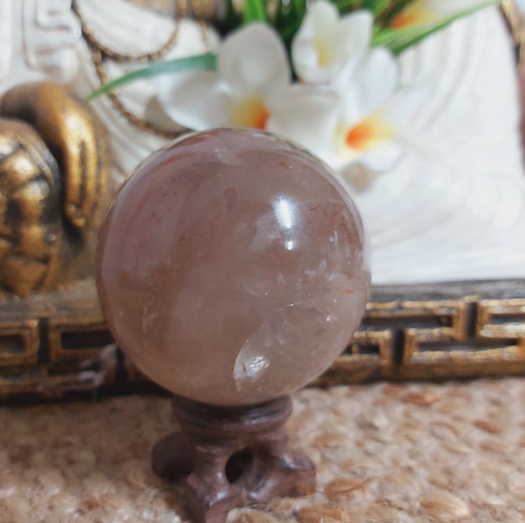 Fire Quartz Sphere Crystal Gemstone 248 gms (GEM239)