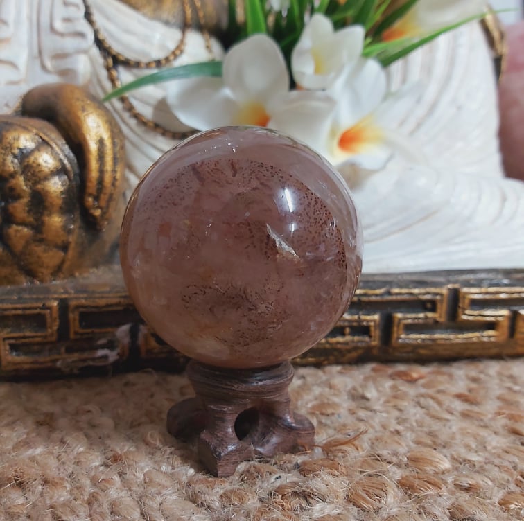 Fire Quartz Sphere Crystal Gemstone 248 gms (GEM239)