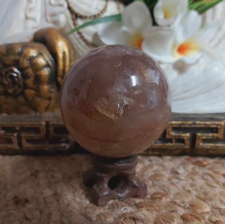 Fire Quartz Sphere Crystal Gemstone 248 gms (GEM239)