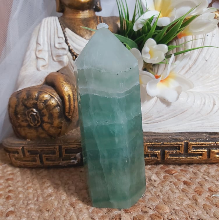 Fluorite Tower Crystal Gemstone 757 gms (GEM268)