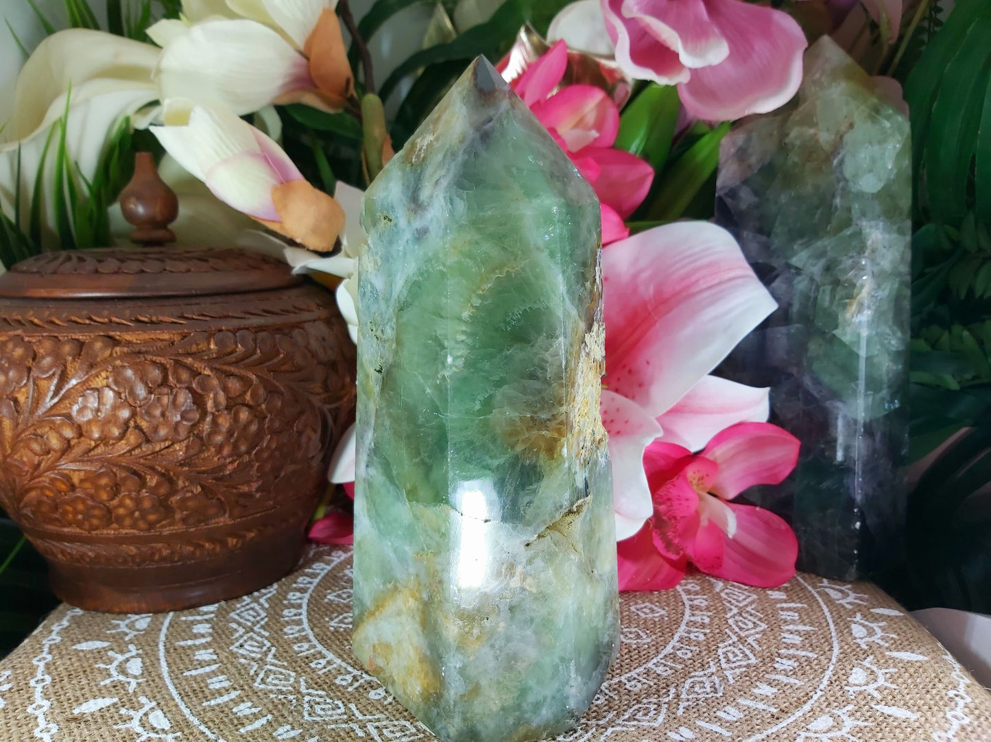 Fluorite Divination Crystal Tower 1813 gms (GEM77)