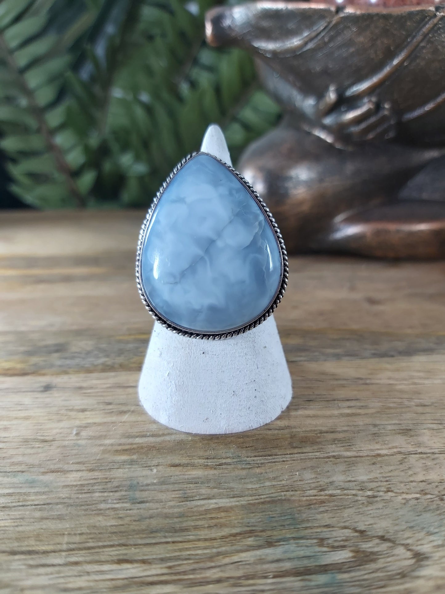 Angelic Owyhee Blue Opal Ring Size US 8 (RG118)