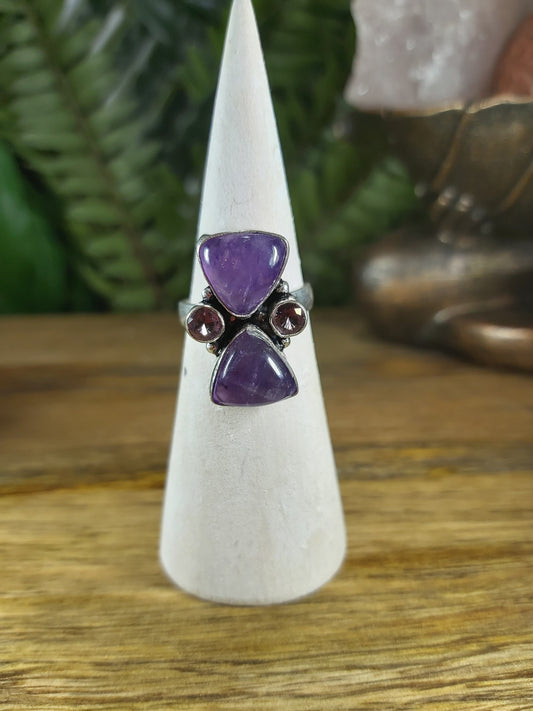 Amethyst Lace Divine Energy Ring Size US 6 (RG37)
