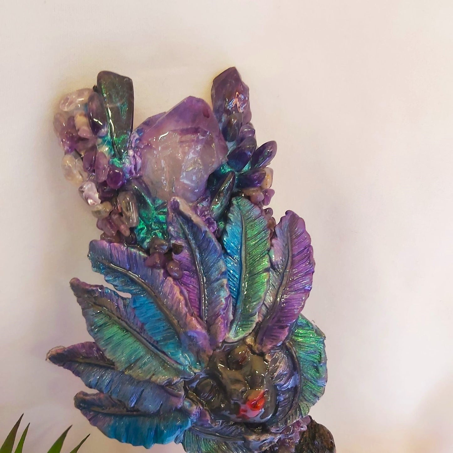 Handmade Possina Amethyst Gemstone Crystal Healing Wand (#188)