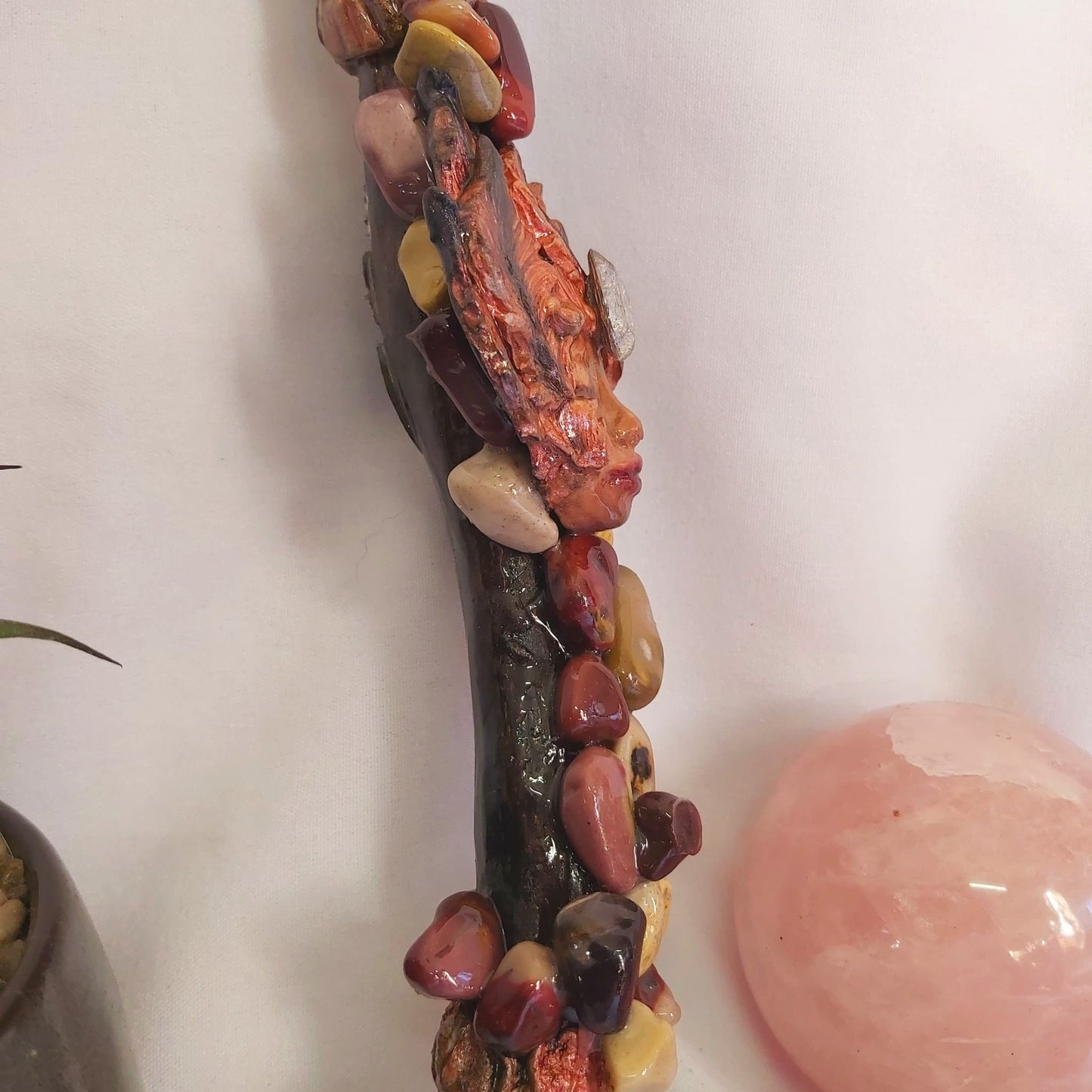 Mokaya Labradorite, Scolecite & Mookaite Gemstone Crystal Healing Wand (#196)